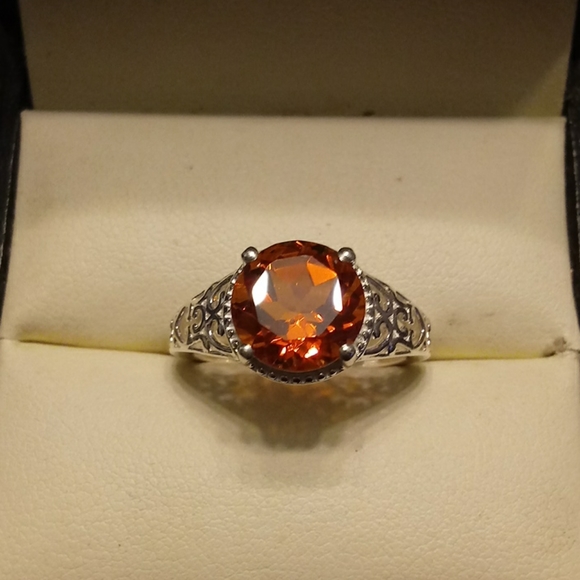 1.75ctw Genuine Fire Quartz 925 Sterling Silver - Picture 7 of 7